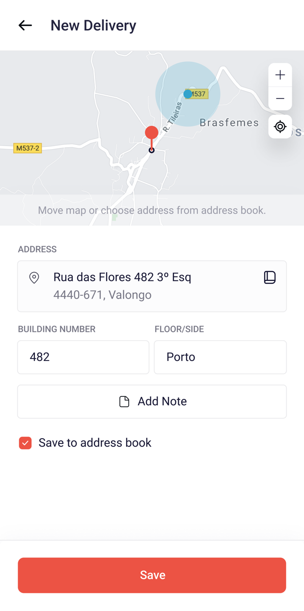 Novo envio, ecrã 5